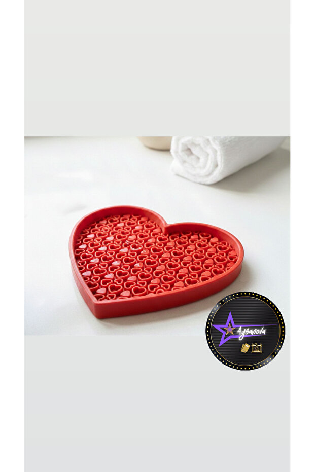 منظف فرشاة المكياج بنمط القلب - 2