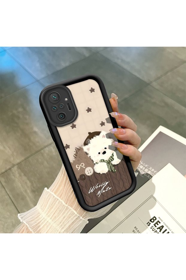 Redmi Note 10 Pro Compatible, Cute Cat Patterned Silicone Phone Case.