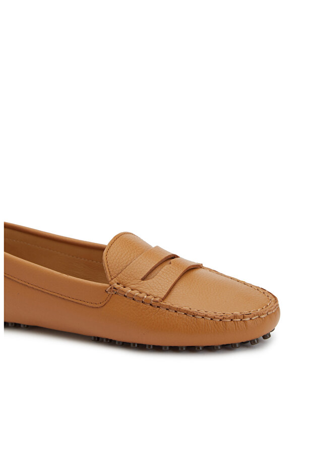 Karamel Kadın Deri Loafer - 6