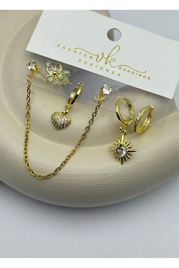 Vip 6-Piece Gold Earrings - 25-Vip160