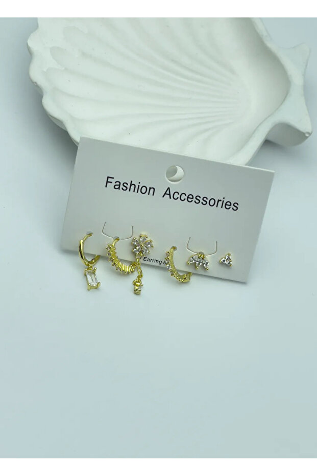 Vip Gold 6-Piece Earrings - 25-Vip122