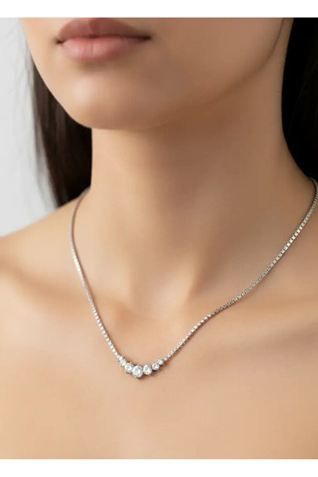 Vip silver design waterway necklace - 25-vipk31