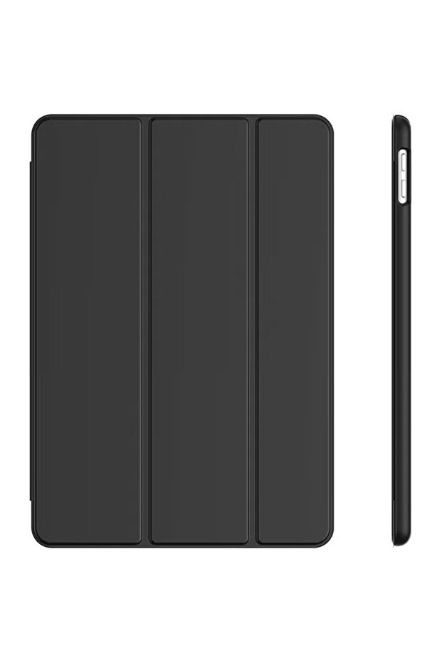 جراب حماية ذكي لجهاز iPad 10.2، لون أسود فاخر، مقاوم للصدمات