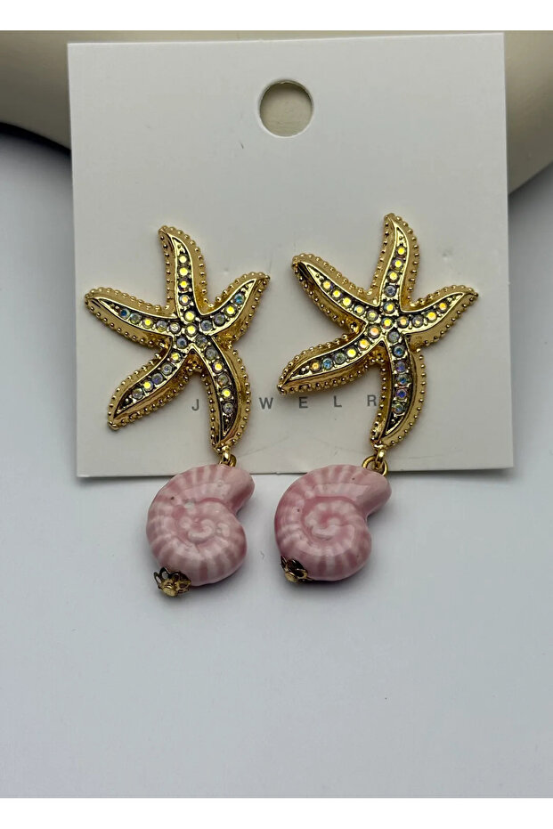 Vip Deniz Yıldızı Gold Necklace - 25-Vip276