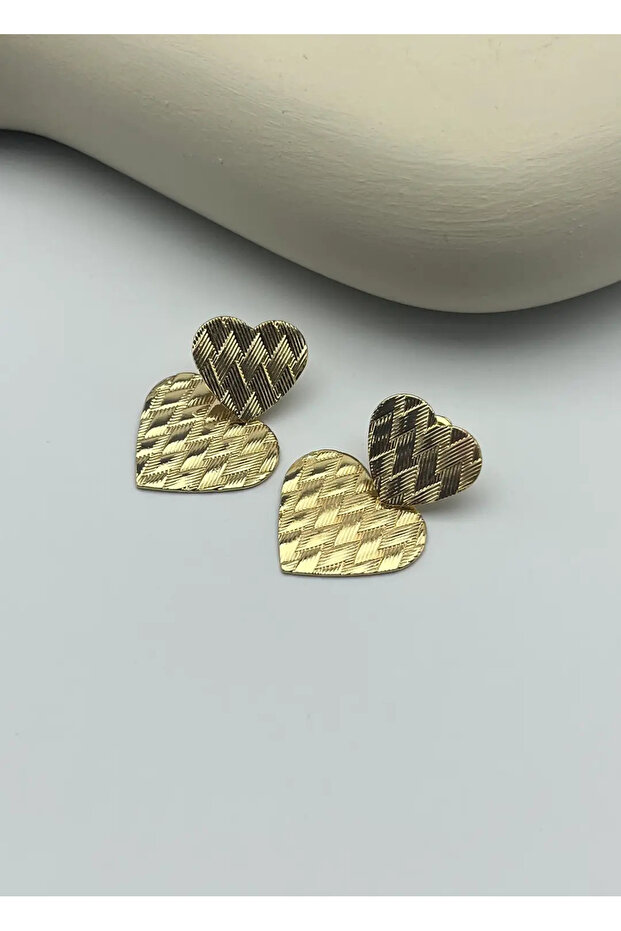 Vip Gold Heart Earrings - 25-Vip263