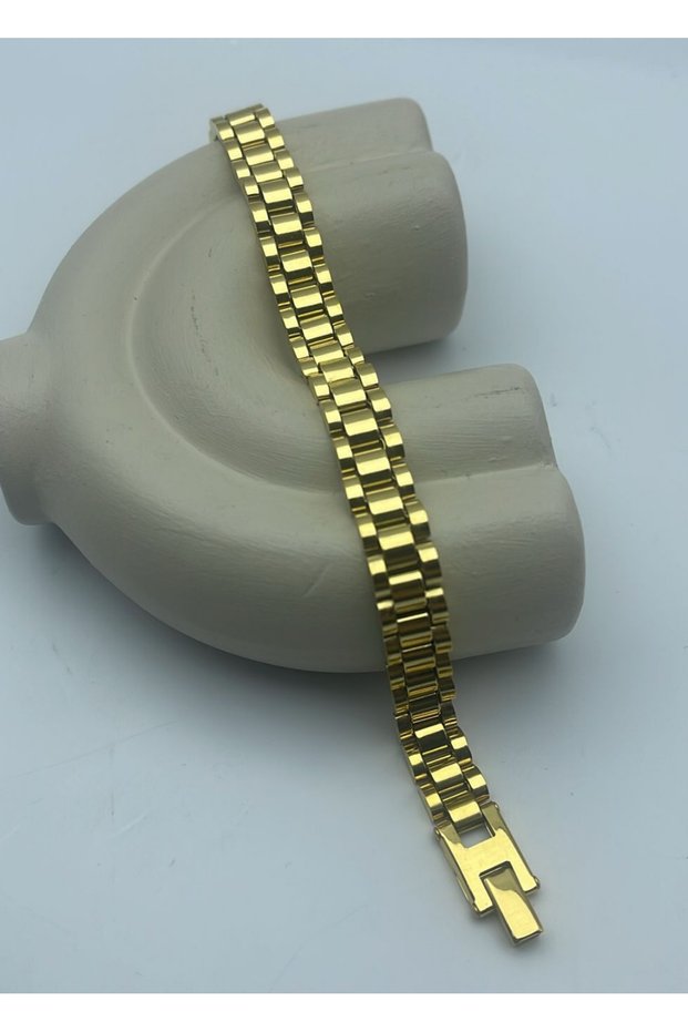 Steel Gold Men's Rolx Bracelet - 25Blke03