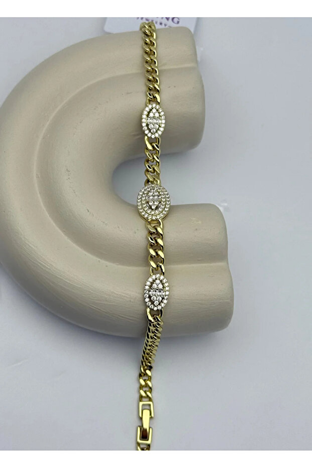 Xuping Gold 3-Piece Stone Bracelet - 25 -Xpb58