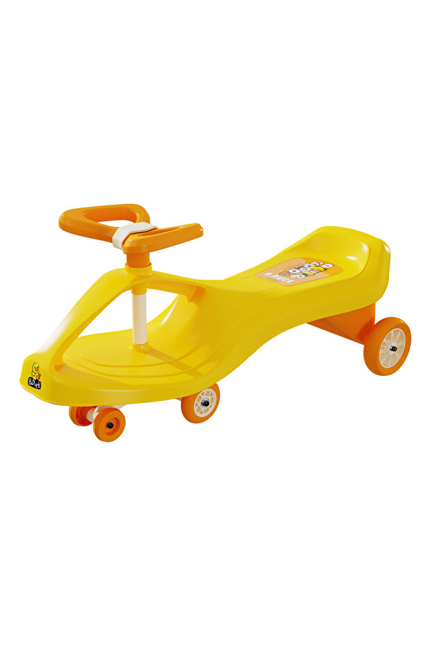 - Ride-On Twist Car for Kids, 360° Steering, Indoor & Outdoor, Yellow, 3-8 Y