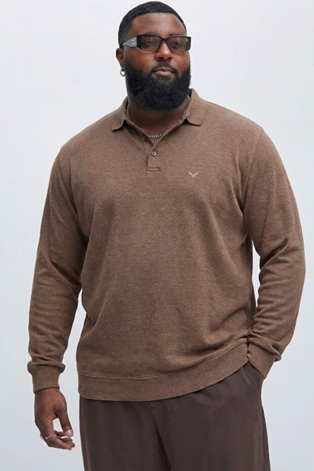 Men's Trend Plus Size Mink Polo Collar T-Shirt