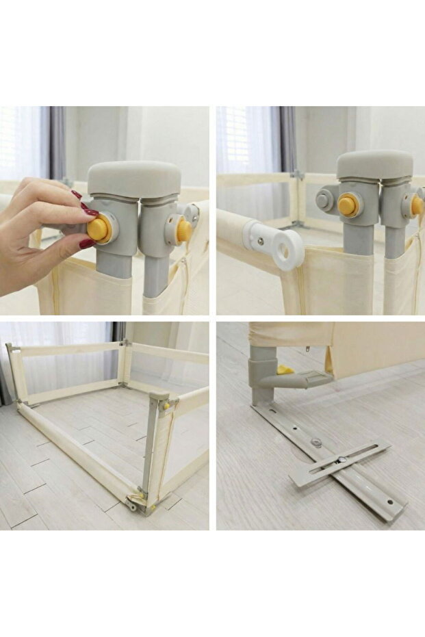 Empria bed safety barrier, Basic model, interconnectable, adjustable and sliding, 200 cm - 14