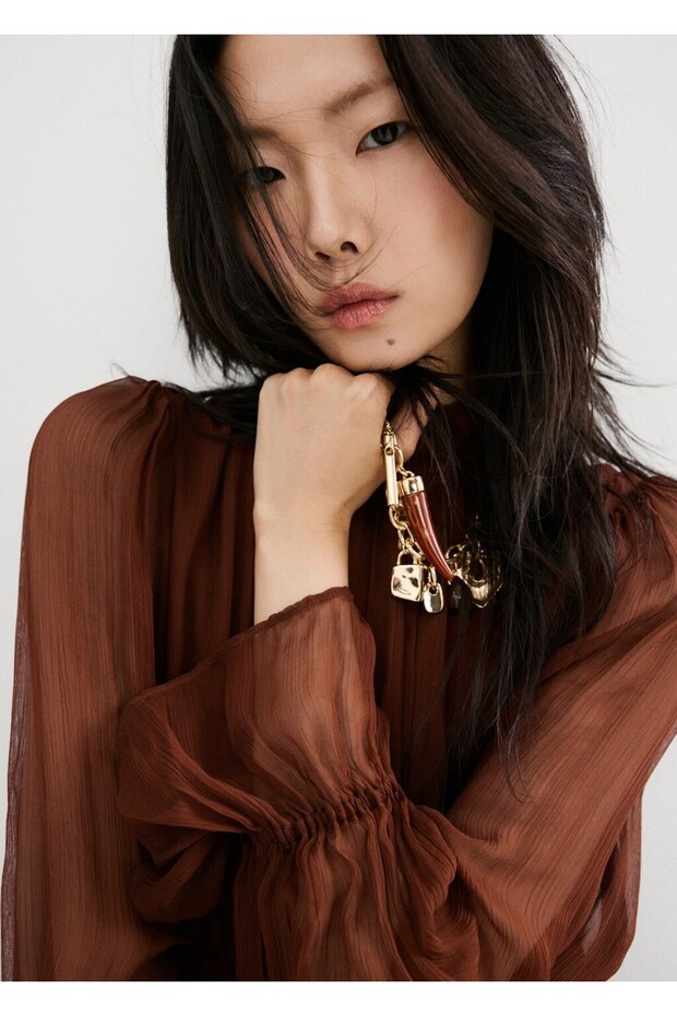 Şifon parçalı elbise - 6