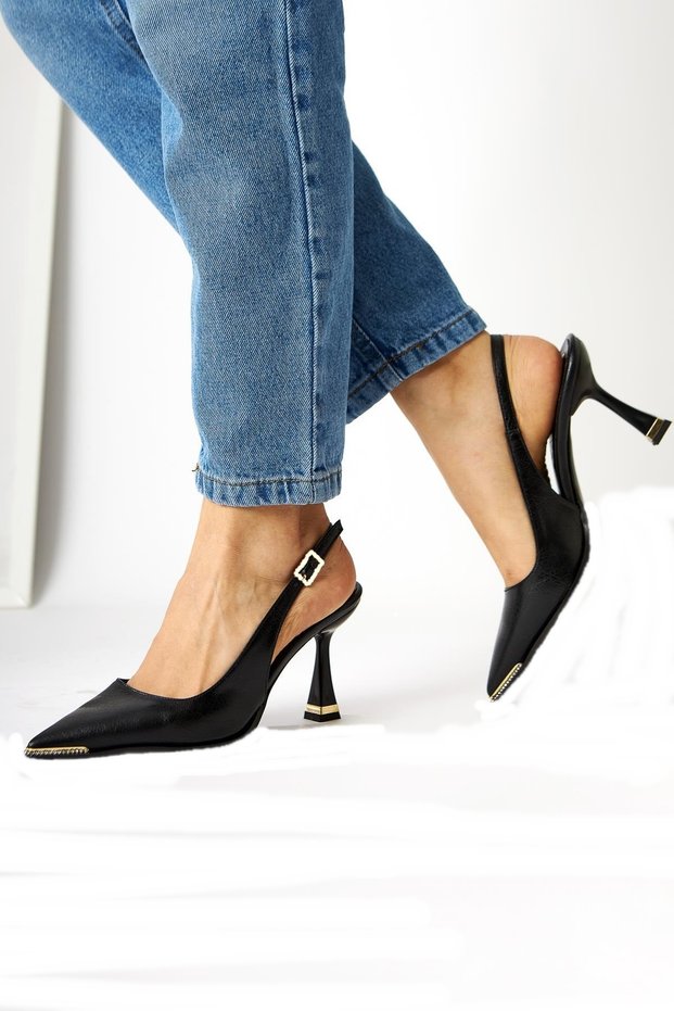 Ac357233 Women's Evening Dress Shoes with Stone Detail, Comfortable and Stylish