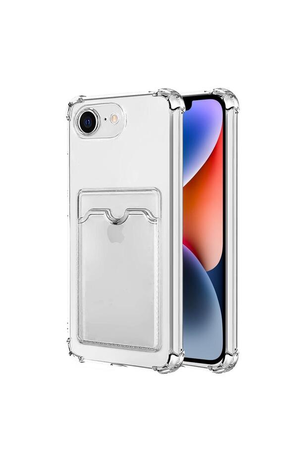 Appl iPhone 17E Card Slot Shock Case Transparent