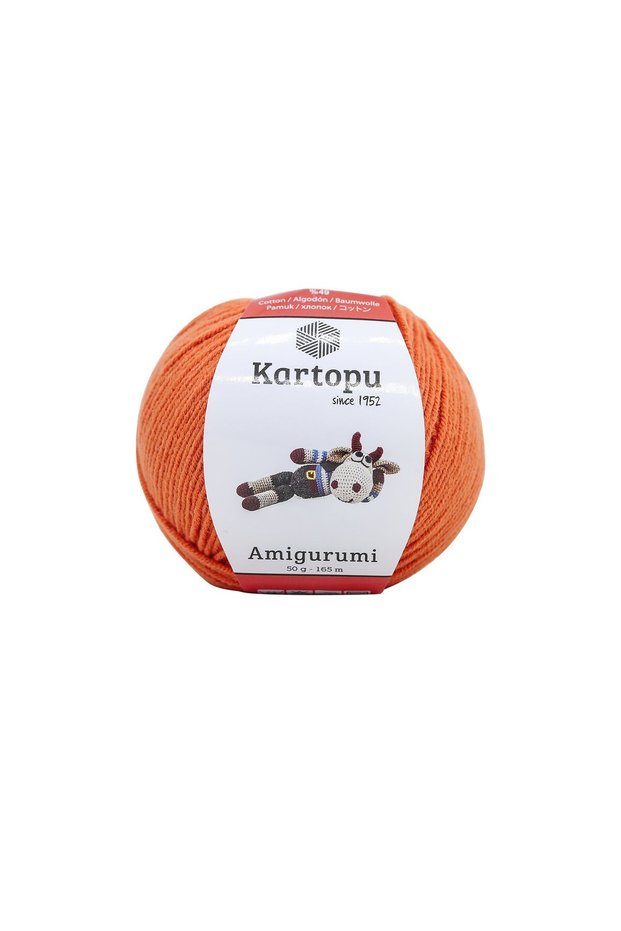Amigurumi K201 Orange Cotton Toy Knitting Yarn Punch Knitting Yarn 50Gr