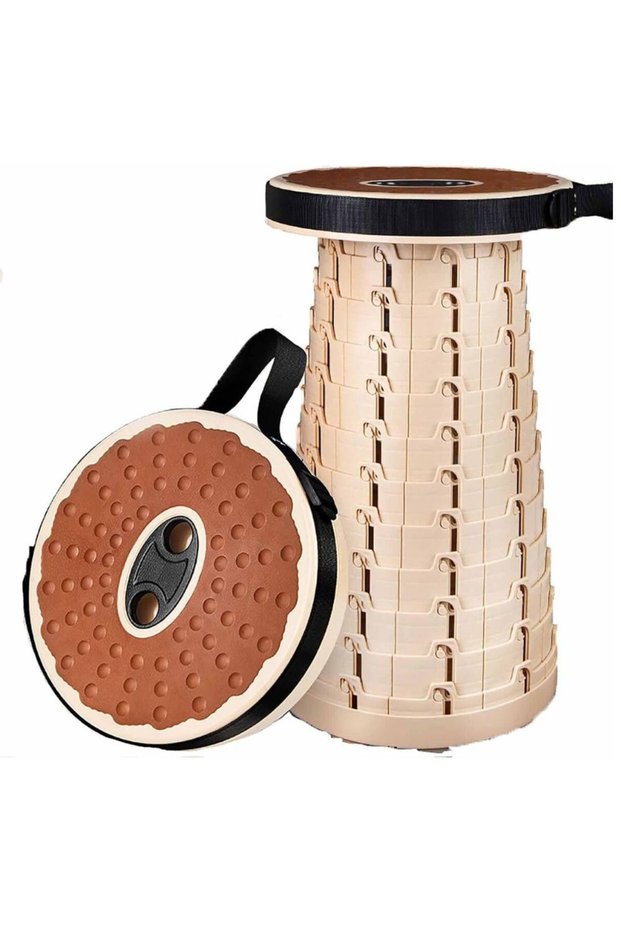Portable Telescopic folding Camping Stool. Adjustable Height Lightweight
