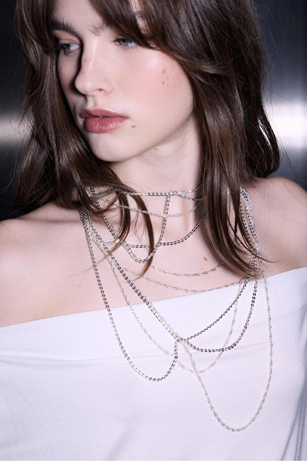 Çok katlı uzun kolye - 1