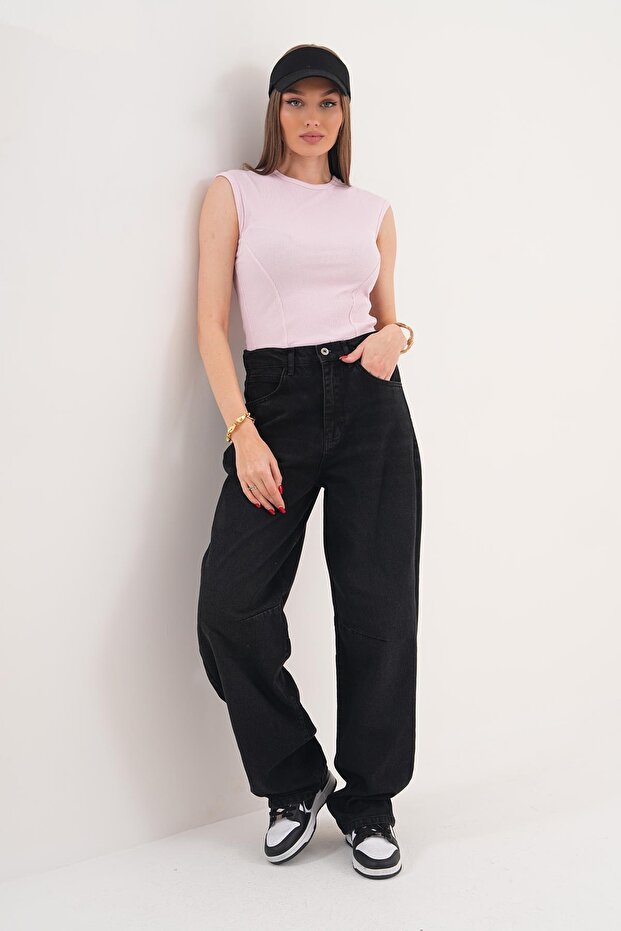 Women's Waist Belt Detailed Jeans 260024 -