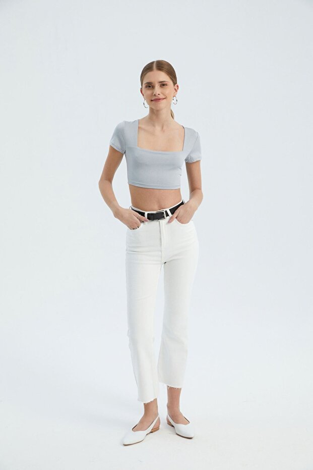 Kare Yaka Basic Crop Top - 1