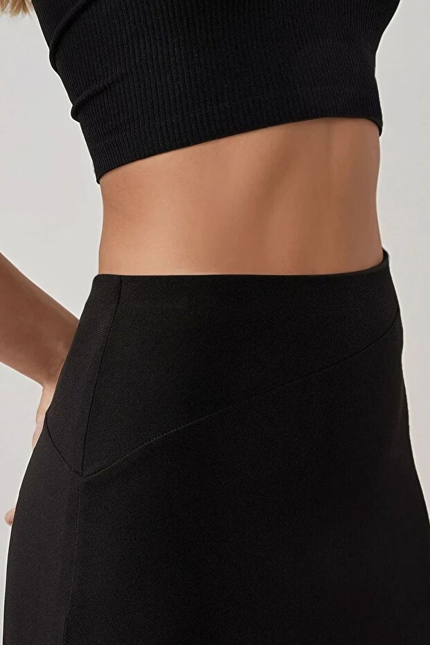 Drapeli Asimetrik Maxi Etek - 3