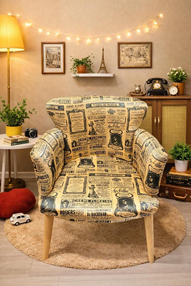 Desenli Figürlü Berjer - 1