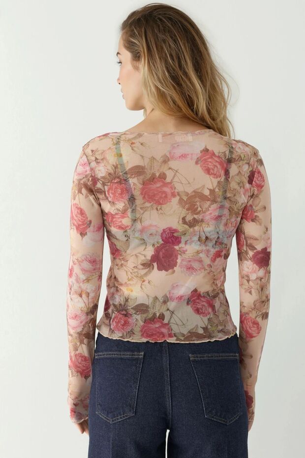 Round neck top with pattern - 3
