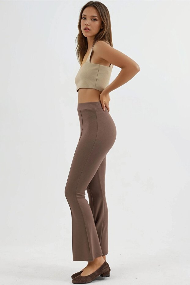 بنطلون مودال ذو ملمس واسع الأرجل - 4