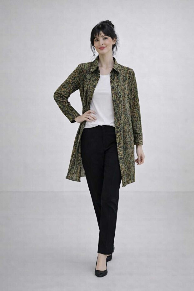 تونيك من الفيسكون، تونيك من الفيسكون بنقشة متنوعة، تونيك متنوع الألوان - 5