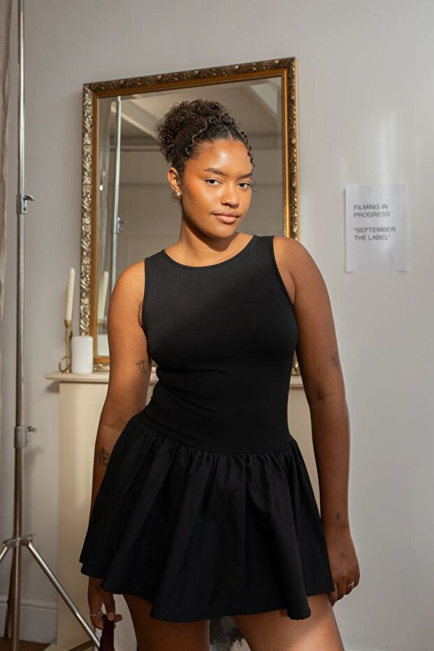 Coco Mini Siyah Elbise - 7