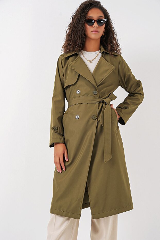 Bdart Buttoned Lined Trench Coat - 5