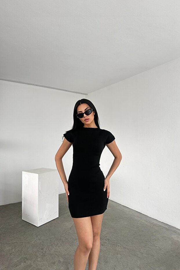 Rochie mini tricotată Mixray Basic - 5