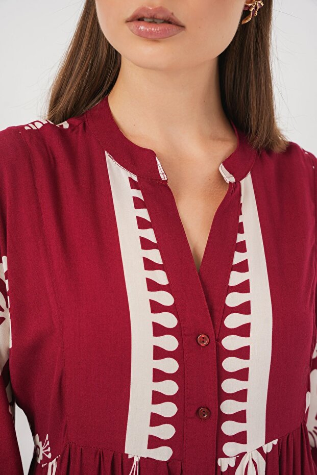 Rochie lungă modestă cu model BDART - 5