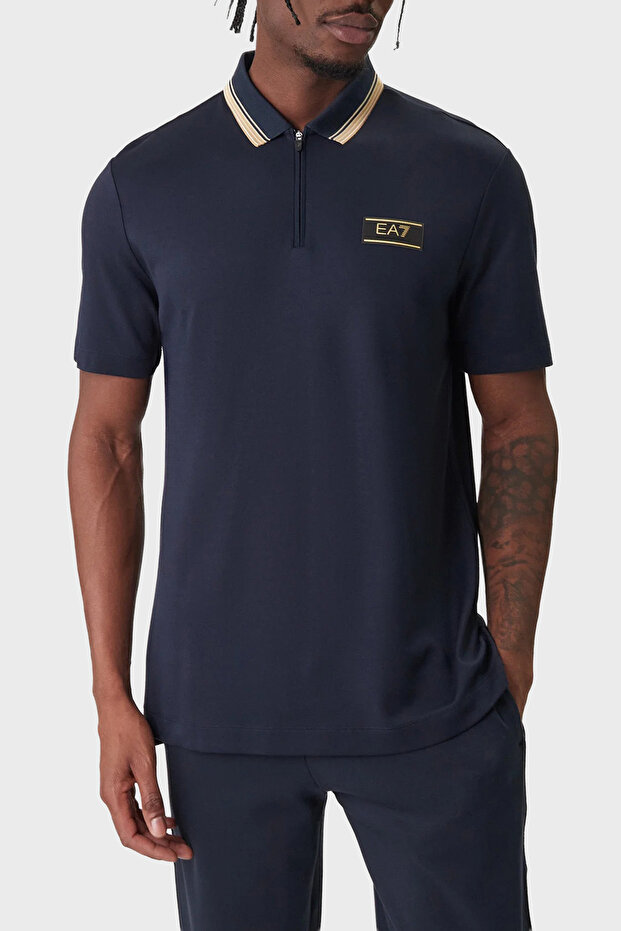 Slim Fit Short Sleeve Polo with Logo Men's Polo 7m001333 Af13739 Ub102