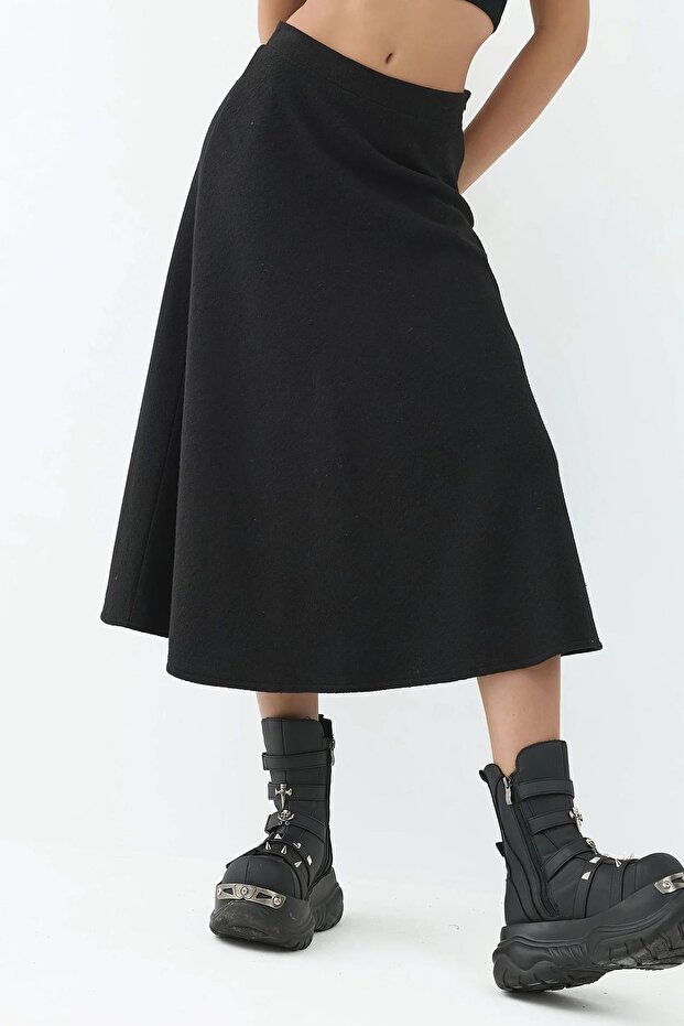 A-Form Kalın Midi Etek - 4