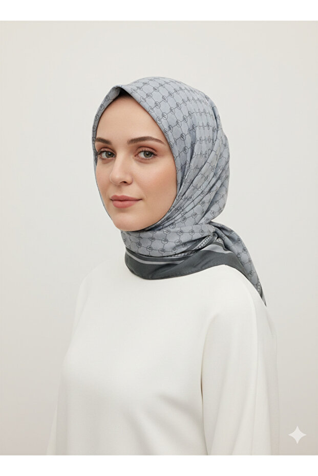 وشاح مودال فيسكوز بنمط نصي 100x100 سم