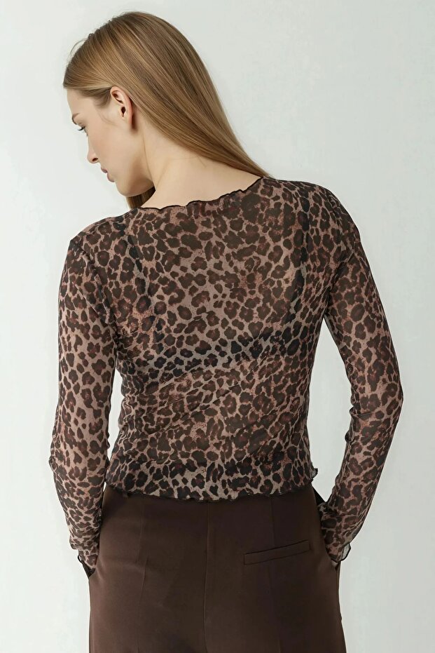 Patterned Crew Neck Ball - 3