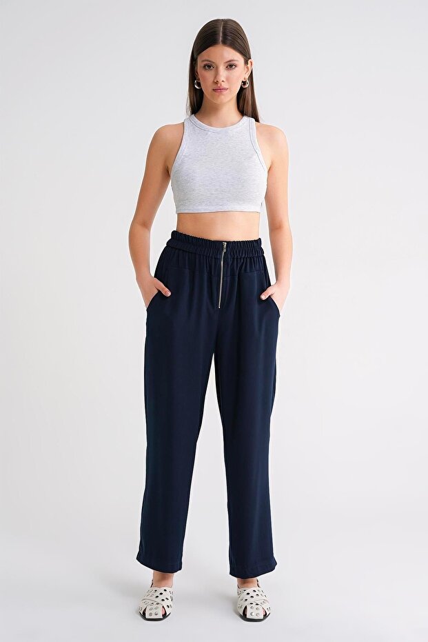 Mixray drawstring waist jogging pants - 6
