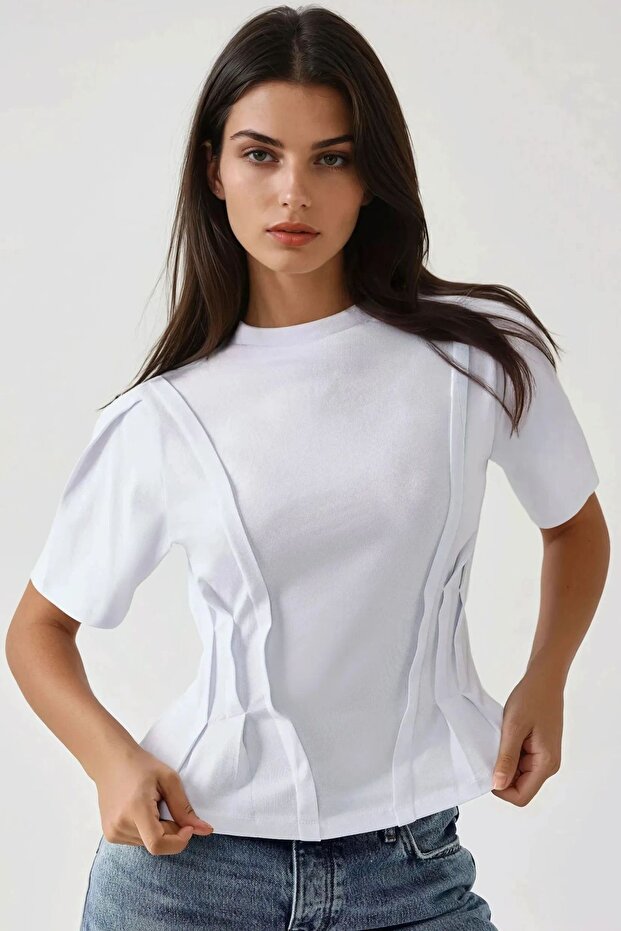 Přiléhavé tričko Crew Neck - 2