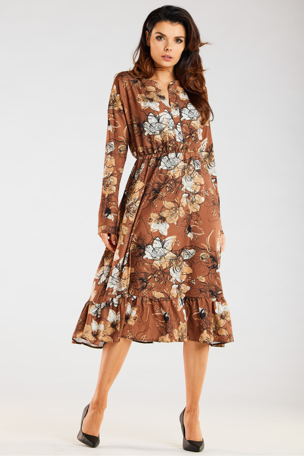 Sukienka A468 - Brown pattern - M - 3