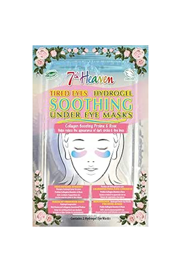 Soothing Hydrogel Under Eye Masks for Tired Eyes with Proline & Rose Extracts - vegan, cr