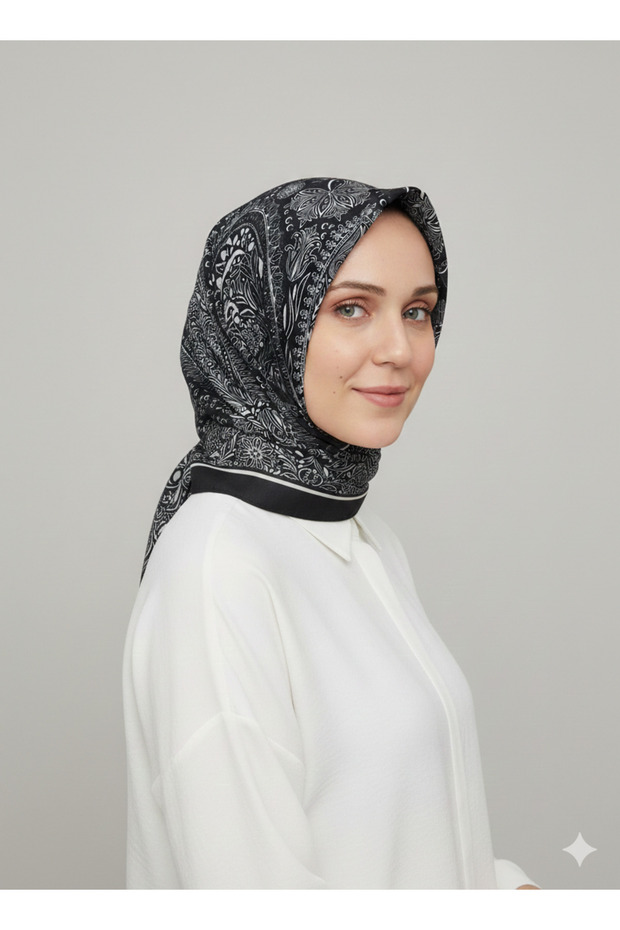 Ethnic Pattern Viscose Modal Scarf 100X100 cm