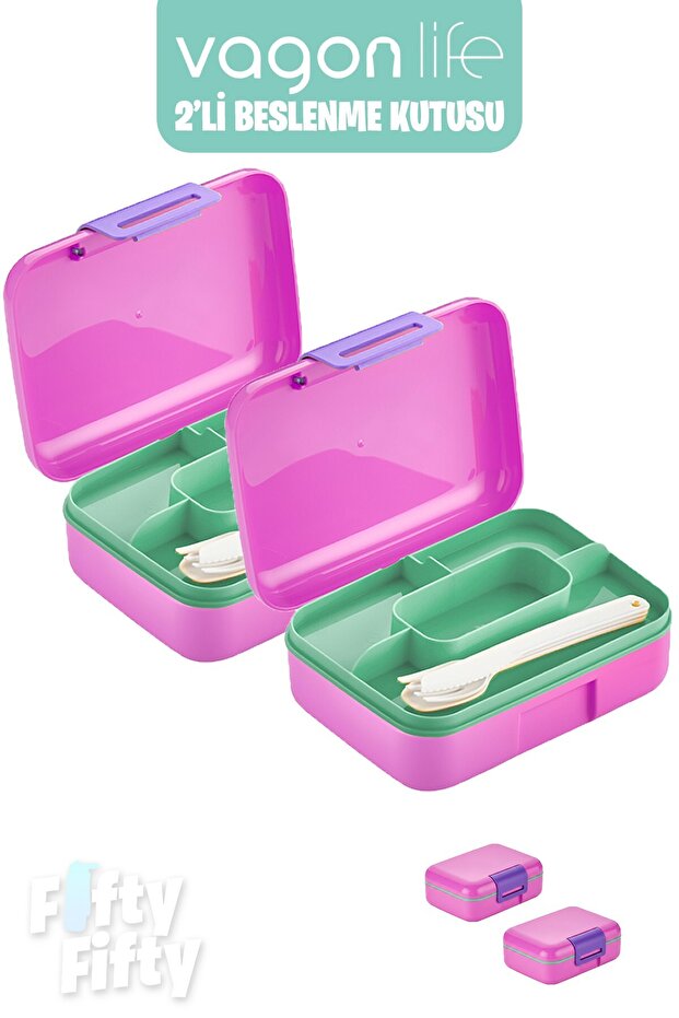 2-Piece Lunch Box (2 Pieces Will Be Sent in the Color You Choose)