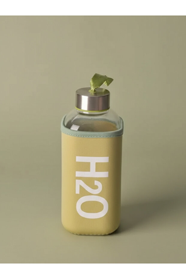 H2O Square Case Pastel Color Glass Flask 530 ml