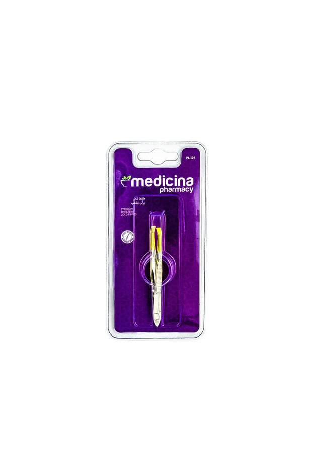 Medicina Golden Tip Eyebrow Stainless Steel Tweezer