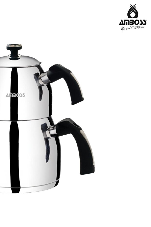 Teadora 4 Parça Paslanmaz Çelik Orta Boy Çaydanlık - 5