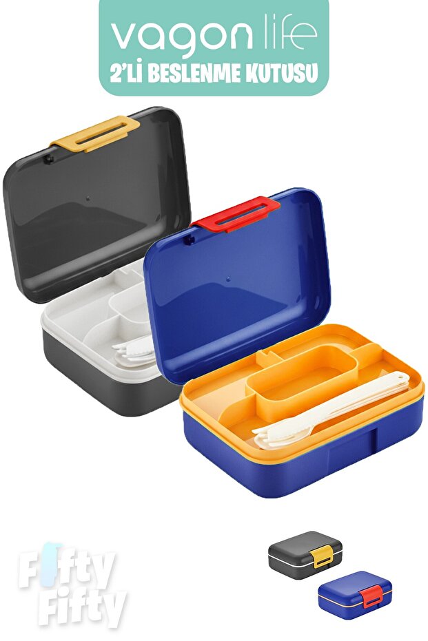 2-Piece Lunch Box (2 Pieces Will Be Sent in the Color You Choose)