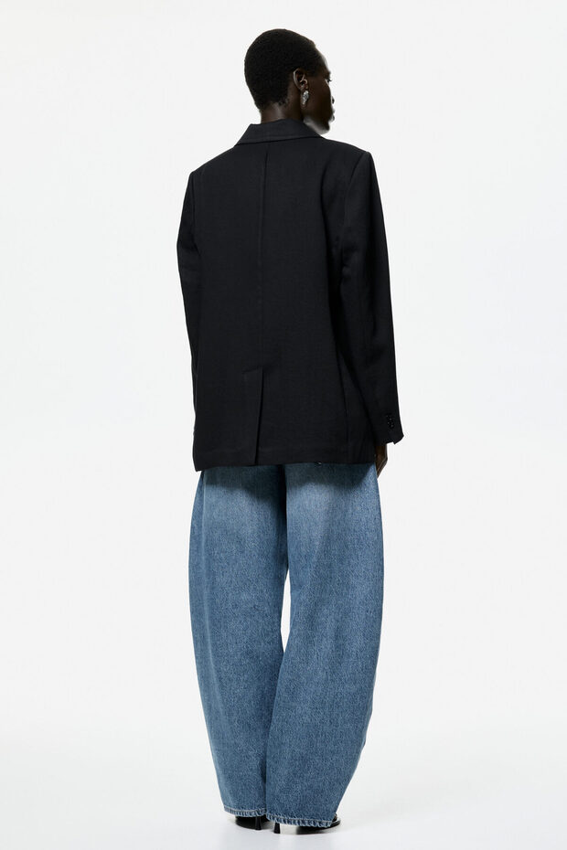 Tek Sıra Düğmeli Blazer - 5