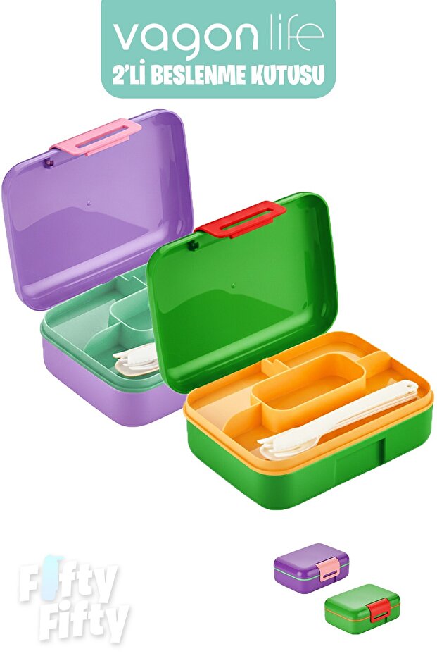 2-Piece Lunch Box (2 Pieces Will Be Sent in the Color You Choose)