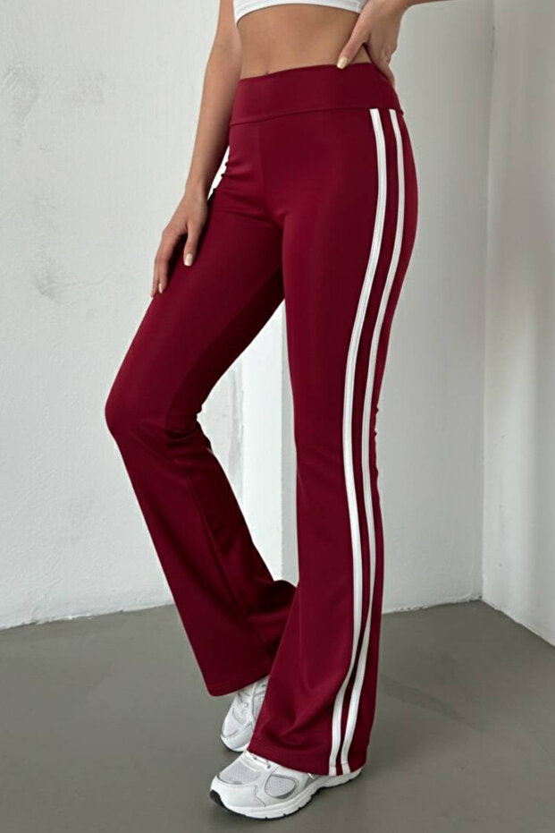 Women's High Waist Shaping Leggings with Side Stripes