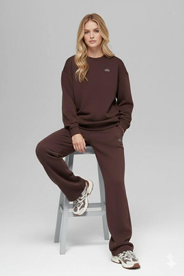 Minimal Ola Printed 3-Ply Brushed Inside Winter Comfortable, Daily Comfortable Use Baggy Sweatpants