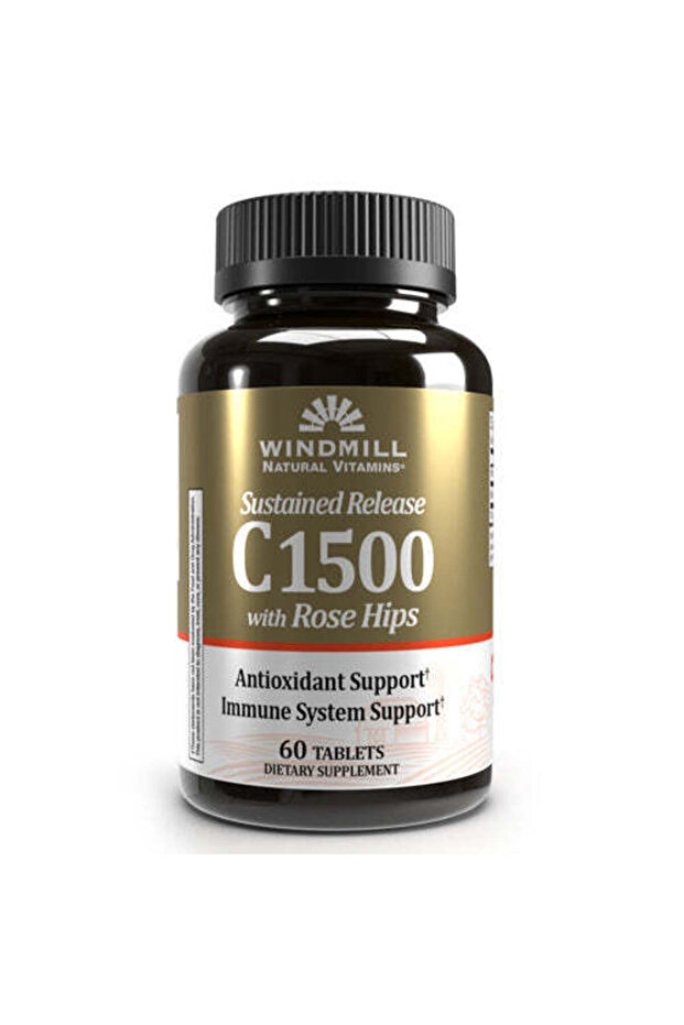 C-1500 Sustained Release Supplement with Rosehips for Immune System & Antioxidant Support -